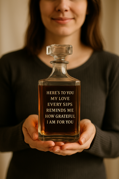 His Name, His Legacy, His Pride | Personalized Decanter Set