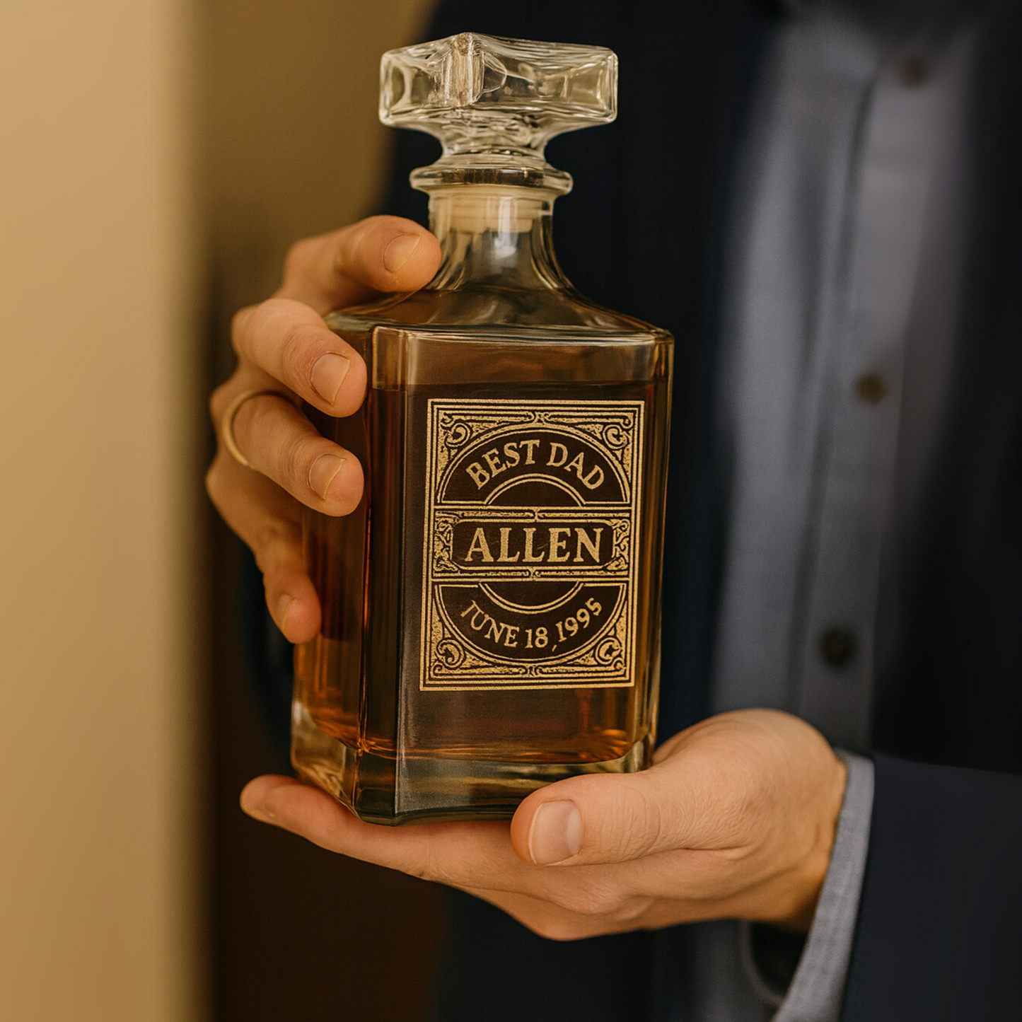 His Name, His Legacy, His Pride | Personalized Decanter Set