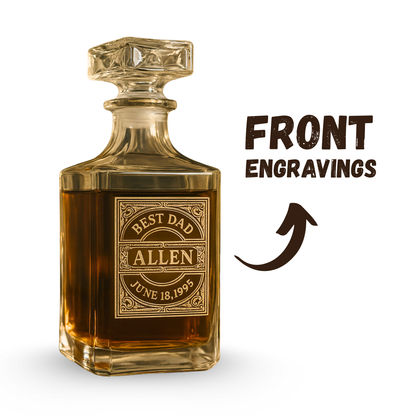 His Name, His Legacy, His Pride | Personalized Decanter Set