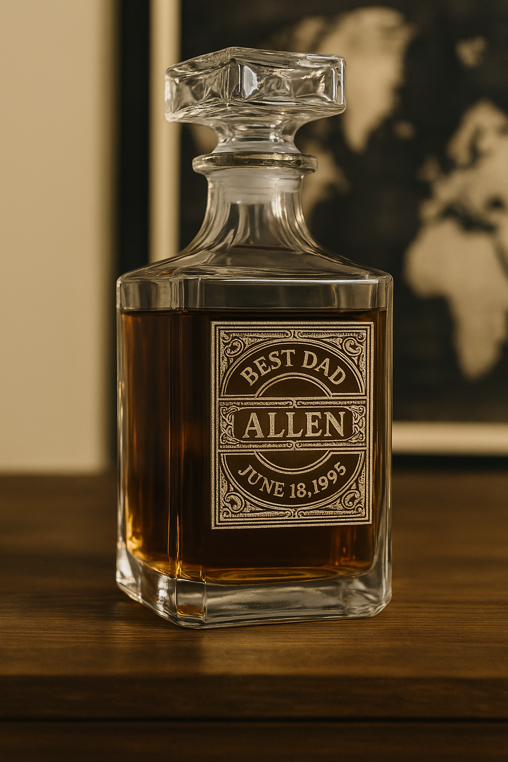 His Name, His Legacy, His Pride | Personalized Decanter Set